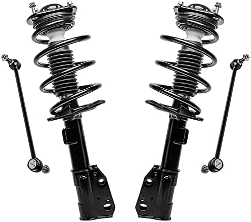 Detroit Axle - Front Struts w/Coil Spring Sway Bar Links Replacement for Buick Enclave Chevy GMC Traverse Acadia Saturn Outlook - 4pc Set