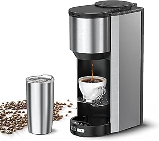 Single Serve Coffee Maker Machine, Grind and Brew 2 in 1 Coffee Maker