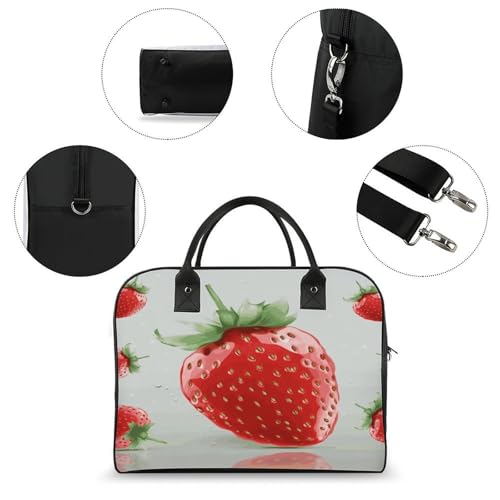 Maletín liviano para laptop unisex color fresas miniatura 6