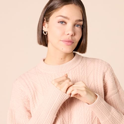 Image of Amazon Essentials Women's Soft-Touch Modern Cable Crewneck Sweater (Available in Plus Size)