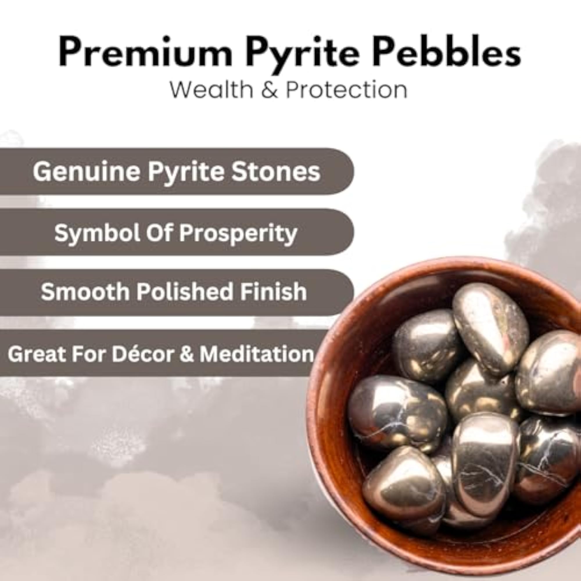 Pyrite Tumble Stone for Wealth and Prosperity