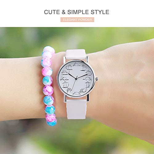 Loijon Animal Dial Palte Projeto Bonito Do Gato Relógio de Pulso Elegante Movimento de Quartzo Pin A