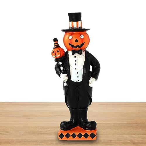 Halloween miniatuur hars pompoen pop - Gentleman pompoen hars ornamenten,Herbruikbare pompoenfiguren, Halloween-pompoenpop voor hotels Maxpo - Image 7