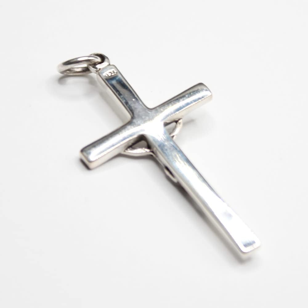 COSUMOSU 925 Sterling Silver Crucifix Cross pendant - 1.73inch