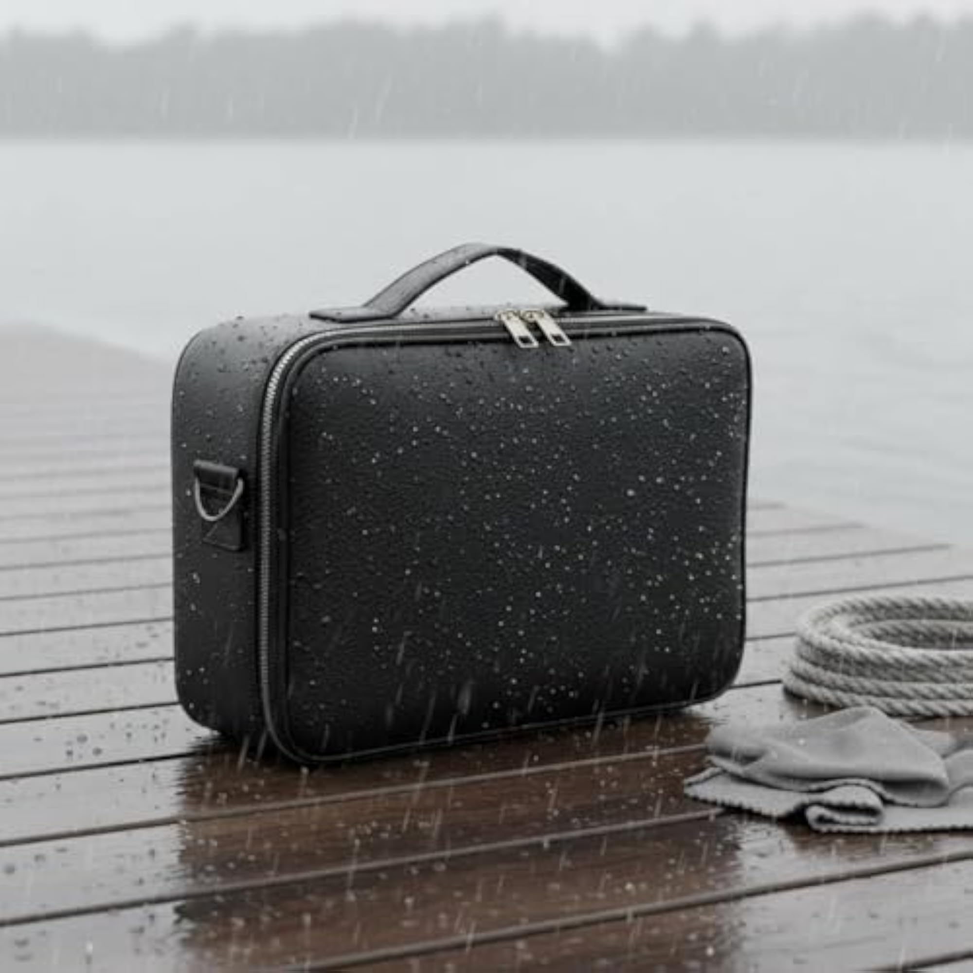 PU Leather Tackle Bag for Fishing Accessories