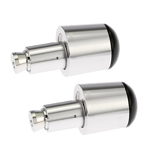 Anself Par de Universal motocicleta Moto alumínio guiador Bar Ends Plugs aperto Caps