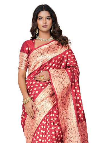 Image of Subham Saree for Woman Silk Cotton Kanjivaram | Soft Easy to Drape Daily Wear Sari with Blouse Fabric