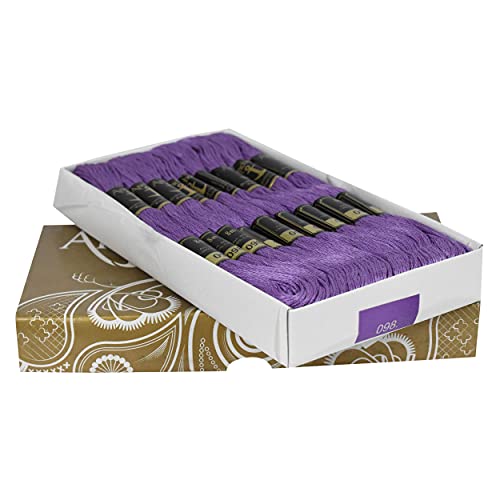 Hilos de algodón para bordado, 25 unidades, morado claro miniatura 4