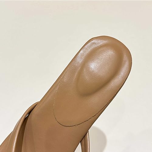 Women's Kitten Heels Sandals Square Toe Slip On Fashion Summer Sandals Comfortable Beach Shoes Vacation Flip-Flops Going Out Shoes Wedding Party Shoe4