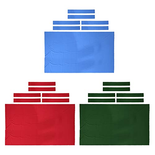 Kit di ricambio in feltro per tavolo da biliardo, resistente tovaglia da snooker con sei panni inferiori per giochi di biliardo