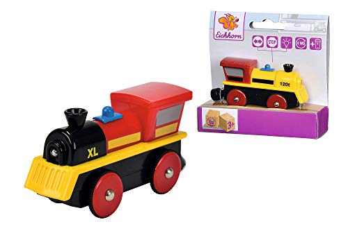 Eichhorn 1885 100001301 - Bahn, E-Lok 10,5 cm, mit 4-Radantrieb und vier Funktionen, inkl. Batterien 60 min. Laufzeit