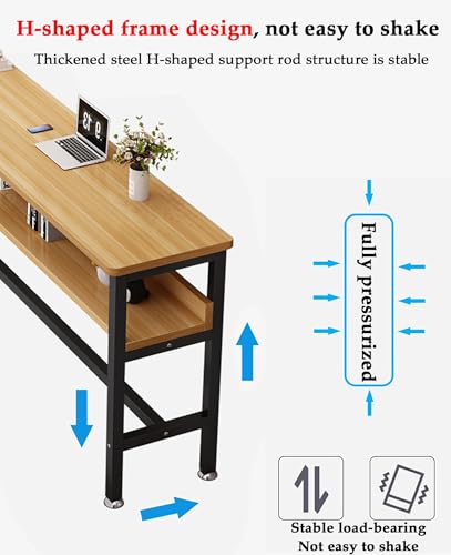 Mesa de bar rectangular alta con marco de metal para zonas compactas 5