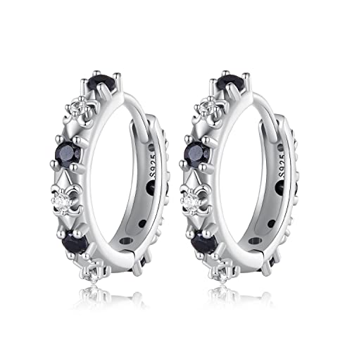Boucles d'oreilles créoles Argent 925 oxyde de Zirconium légères pour femme
