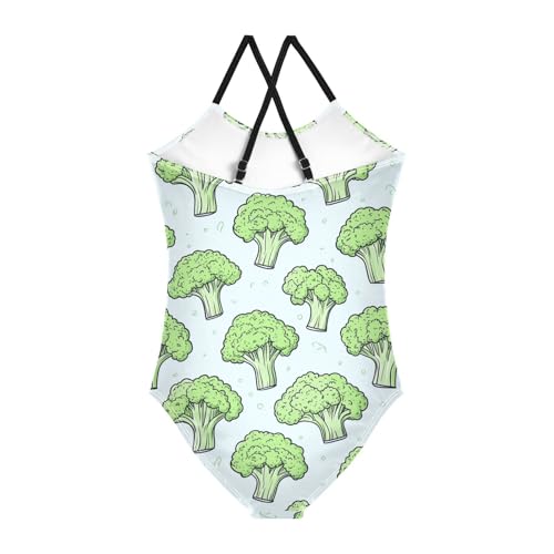 Broccoli Girls One Piece Swimsuits Quick Dry Beach Swimwear Bathing Suit2