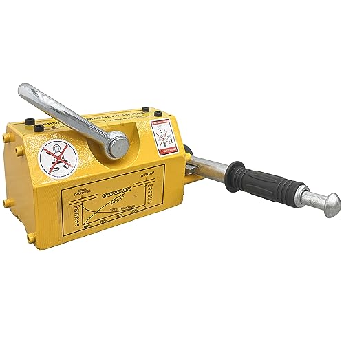 HQHAOTWU Magnetic Lifter Lift Magnets 660lb Lifting Capacity Permanent Lifting Magnets with Release Steel Magnetic Lifter Lifting Steel Sheet and Other Magnetic Material