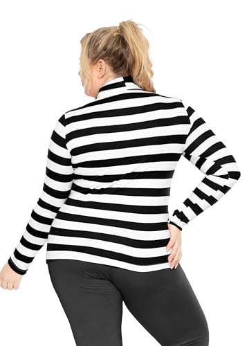 Image of Womens Turtle Neck | Long Sleeve and Sleeveless Top | Plus Size XL-7X | Tops Women White Turtleneck Women