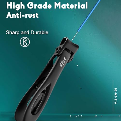 Beauté Secrets Luxury 15mm Wide Jaw Opening Nail Clippers for Thick Nails Fingernails and Toenails Clippers for Ingrown Toenails Oversized (Nail Clipper + Nail File) - Image 4