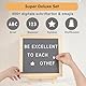 INCETUE Letterboard aus Eiche 25x25cm mit 400 Magnetbuchstaben & Zubehör – Stecktafel mit Staffelei – Premium Memoboard für Küche, Homeoffice und Geschenke