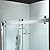 WOODBRIDGE Frameless Bathtub Shower Doors 56-60" Width x 62" Height with 3/8"(10mm) Clear Tempered Glass, 2 Ways Opening & Double Sliding in Brushed Nickel Finish