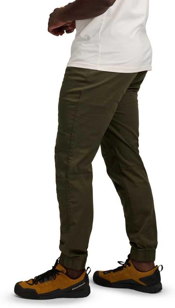 BLACK DIAMOND Men’s Notion Pants | Stretch Organic Cotton | Reinforced Knees | Comfortable for Climbing & Everyday Wear