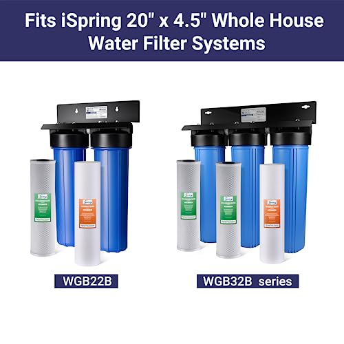 Image of iSpring FP25BX10 20 inch x 4.5 inch 5-micron Universal Sediment Filter Cartridges, Multi-Layer Design, Pack of 10