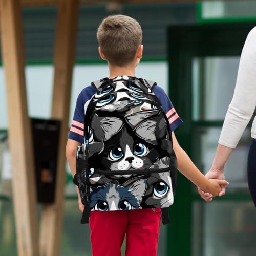 Cartable chat noir grande capacité résistant pour adolescents et lycée - 6