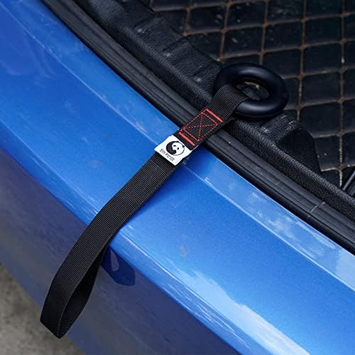 Slim Panda Heavy Duty Door Anchor for Resistance Bands - Door Strap Attachment Perfect for Workout Bands, Pull Up Bands, Strength Training Ergonomic Anti-Slip Heavy Gauge Welded Rings Strong Nylon Webbing