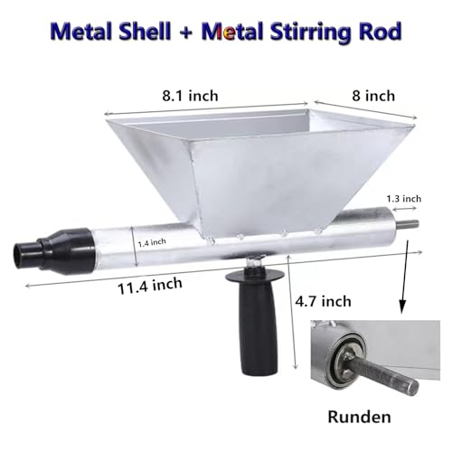 ZUSKYZU Elektrischer Mörtelspritze Fugenpistole，Elektrische Mörtelspritze Mörtelpresse mit 8 Verschiedenen Düsen，Betonspritze für Mörtelfuge Abdichten Werkzeug, Steinmauer, Böden,Mörtelfuge