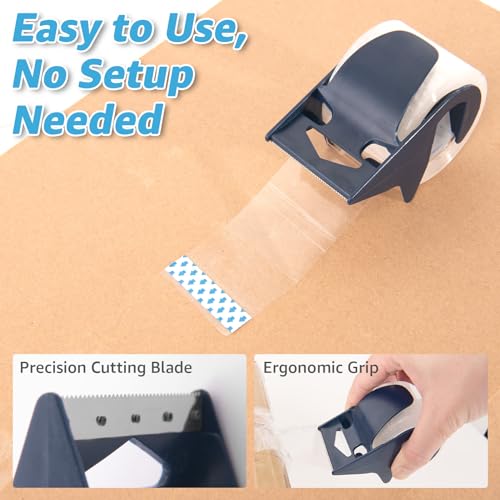 Art3D S11606 1.88 Inch X 30 Yds 𝗘𝘅𝘁𝗿𝗮 𝗟𝗲𝗻𝗴𝘁𝗵 Packing Tape 6 Rolls With Dispensers, Adhesive Carton Sealing Tape thumb #8