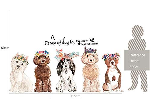Fancy Of Dog Large Size Wall Stickers Wall Decor For Bedroom Living Room Removable Vinyl Art Mural Decals For Girls Boys Kids #TOP2