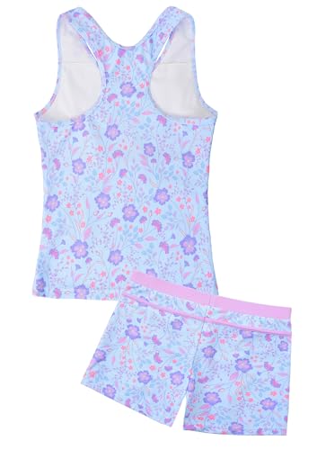 Image of Uhnice Girls Swimsuit Two Piece Tankini Swimwear with Boyshort