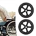 YUYTE 2pcs Black Rubber 7in Wheelchair Wheel, Compatible with Wheelchair, Caster, Accessory, Replacement, Part