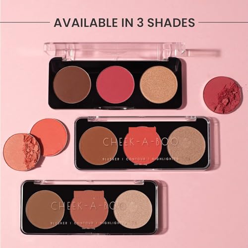 Image of CHEEK-A-BOO Blusher & Highlighter Palette For Face Makeup | Shade-02,