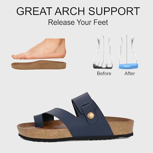 Image of Centrino Men's Berkin-Style Slip-On Sandals | Open Toe Design | Soft PU Footbed | Lightweight & Comfortable | Arch Support | On-Grip Sole | Casual Outdoor Wear (9212)