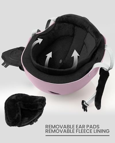 OutdoorMaster Kelvin Ski Helmet - Snowboard Helmet for Men, Women & Youth (Matte Pink,L)