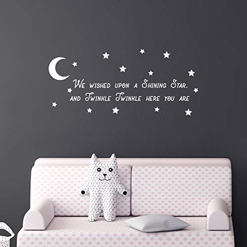 Vinilo Decorativo de Pared Texto Estrella Blanca 11x25 in miniatura 2