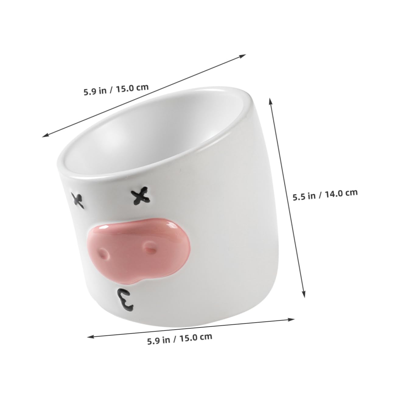 Toddmomy Erhöhter Katzennapf Keramik Mit Schrägem Design Niedlicher Schweinchen-futterbehälter Für Katzen Und Kleine Hunde rutschfest Und Ergonomisch Für Bequemes Fressen