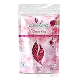 Dermawax Kirschblüten Duft Waxing Perlen Wachsperlen Wachs zur Haarentfernung Brazilian Waxing Intim Bikinizone Achseln Rücken Enthaarung ohne Vliesstreifen VEGAN Hair Removal Wax beads (Cherry Kiss)