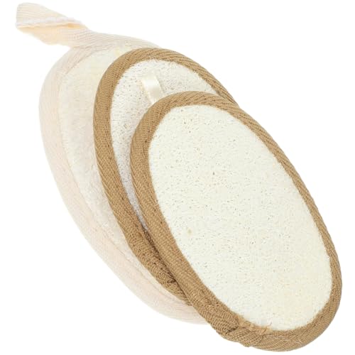 PATKAW 3 Piezas Toalla De Baño De Lufa Ducha De Esponja Esponjas Cuerpo Almohadilla Exfoliante De Esponja Vegetal Inflable Raspador Lavar Cepillo Corporal Para Ducharse Poliéster Algodón