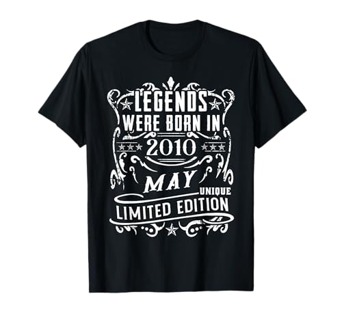 Cumpleaños Mayo 2010 Edición Limitada Regalo Legend May Camiseta