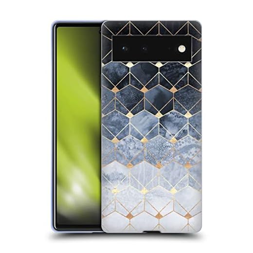 Head Case Designs Officiellt Licensierade Elisabeth Fredriksson Hexagoner Och Diamanter Gnistrar Mjuk Gel Fodral Kompatibelt med Google Pixel 6