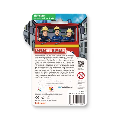 Kekz Audiochip für Kekzhörer, Feuerwehrmann Sam - Kekz 4: Falscher Alarm, Hörspiel für Kinder ab 3 Jahren, Spielzeit ca. 41 min