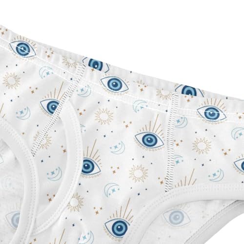 Boys' Exclusive Briefs Toddler Underwear 95% Combed Cotton Boxerbriefs 2T Eye Pattern 474