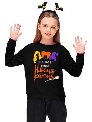 Image of Remimi Kids Halloween Sweatshirt Long Sleeve Thanksgiving Tops 3-14 Years