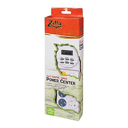 Zilla Reptile Pet Habitat Lighting & Terrarium Heat Power Center Timer, Digital #1