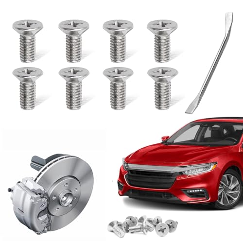 8PCS Stainless Steel Brake Disc Rotor Retaining Screws 93600-06014-0H, Compatible