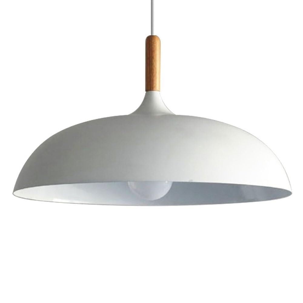 HXYSXHJUO Industrial Iron Chandelier - Hat-Shaped Pendant Light with E27 Base for Porch and Bar(White)