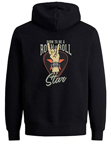 Sweat à capuche Born to Be A Rock and Roll Star cadeau original anniversaire pour passionné de rock