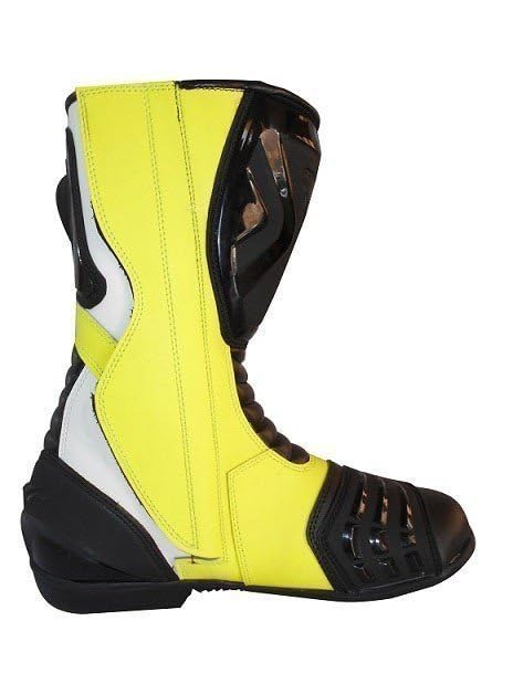 Botas supermotard MTR amarillo flúor con suela antideslizante