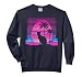 Cat Vaporwave Retrowave Aesthetic Synthwave 80s Palm Tree Comfort Colors Adult Sweatshirt